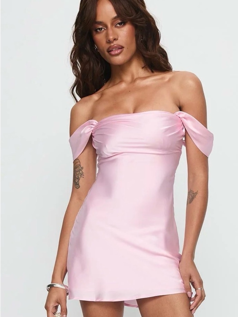 Princess Polly Zabbarra Off The Shoulder Mini Dress